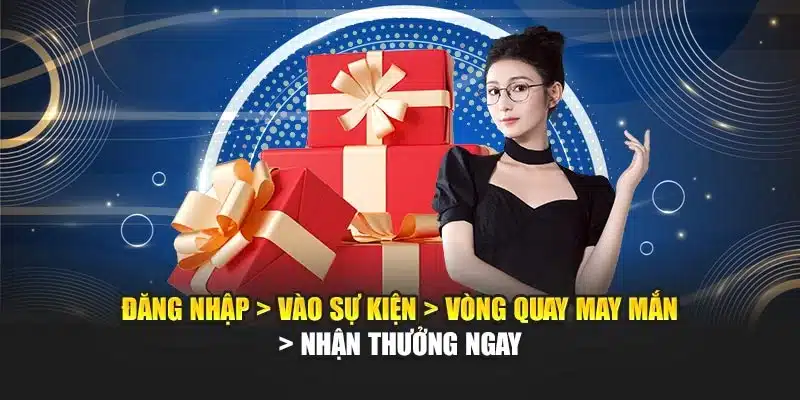 Vòng Quay May Mắn I9Bet – Thử Vận May, Nhận Quà Bất Ngờ 4 Đăng nhập > Vào sự kiện > Vòng Quay May Mắn > Nhận thưởng ngay